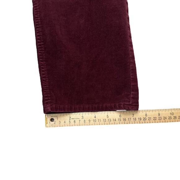 Talbots Corduroy Pants Women's Size 16P Petite Flawless 5 Pocket Straight Maroon - Picture 9 of 9